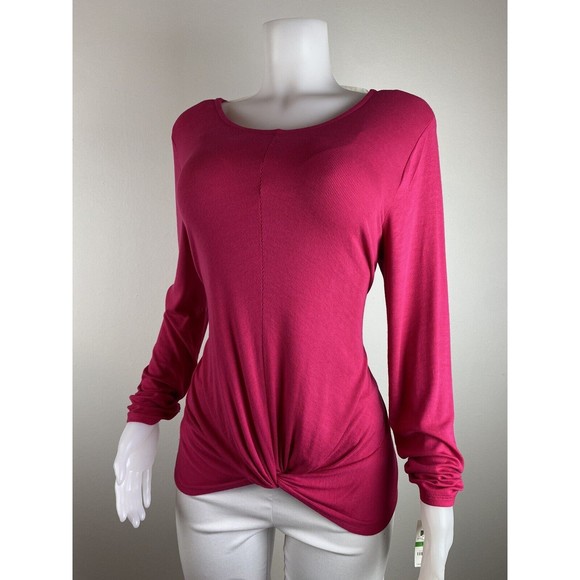 F. INC International Concepts Women Top Size L Pink Blouse Long Sleeves Shirt - Picture 4 of 10